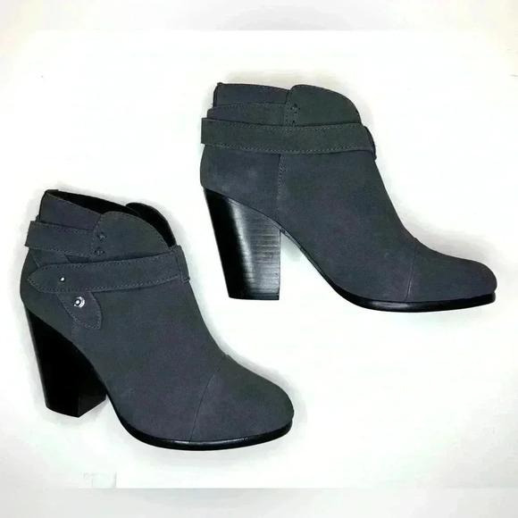 Rag & Bone Women’s Harrow Dark Grey Suede Booties Ankle Boots Size-37 - Picture 9 of 11
